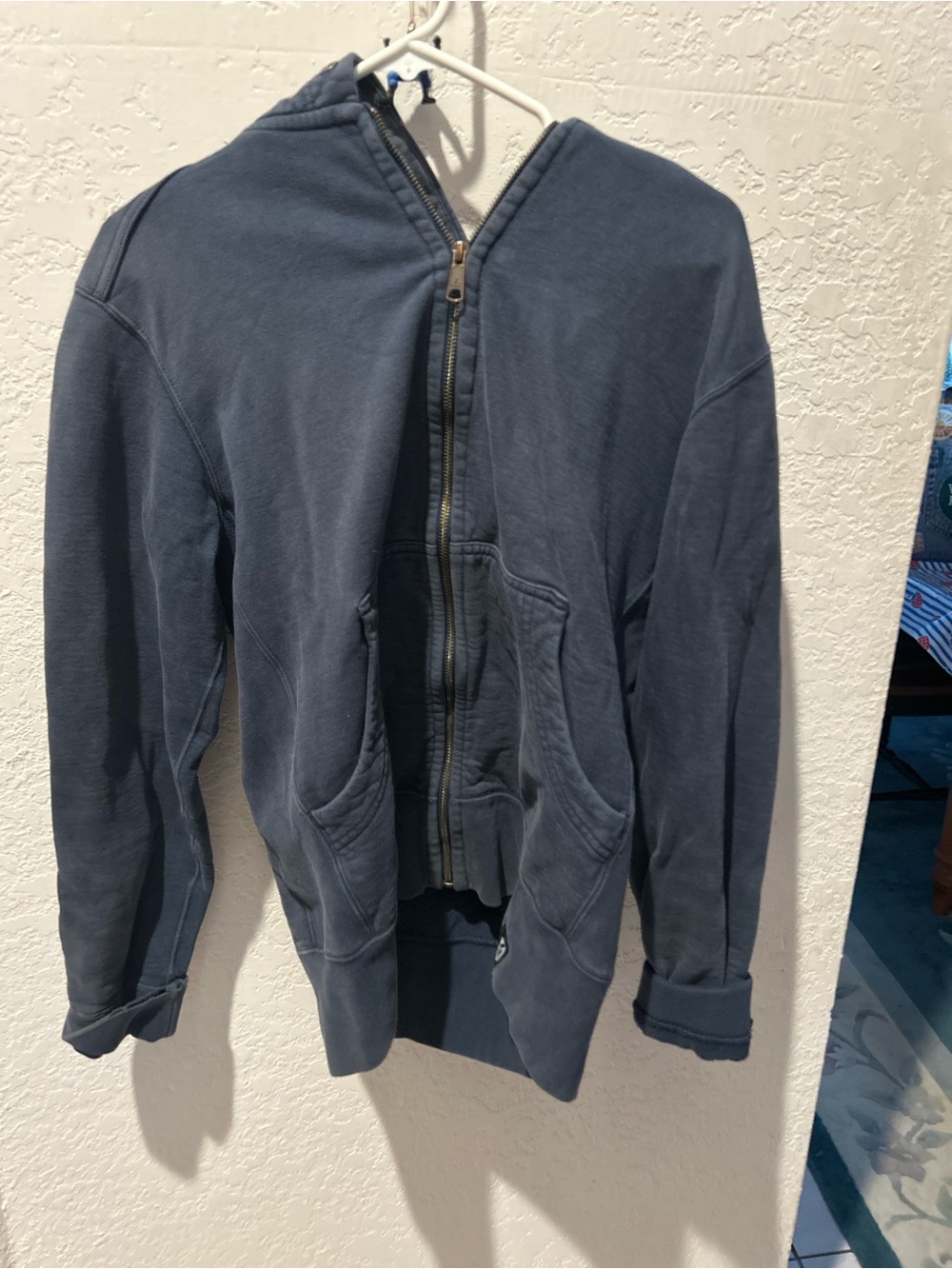 American Giant Slate Blue Full-Zip Hoodie